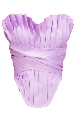 Pleated Drape Front Corset-PrettyLittleThing New