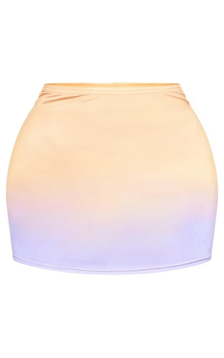 Best PrettyLittleThing Print Slinky Micro Mini Skirt Lilac