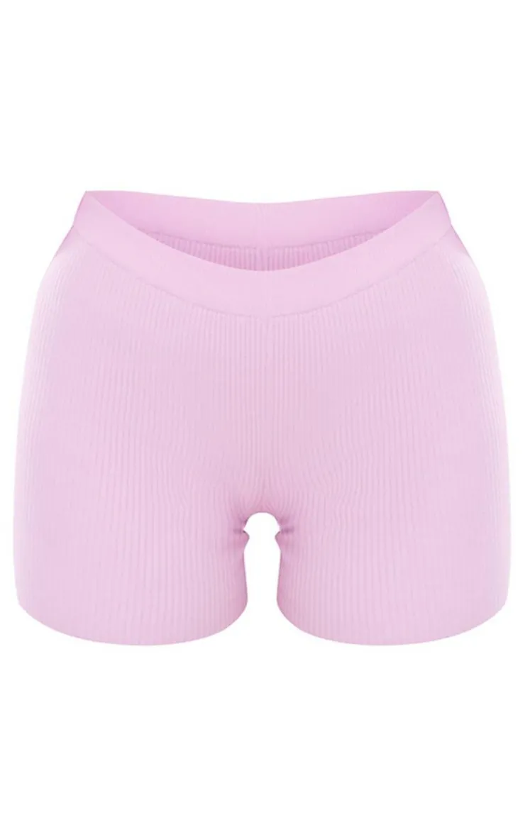 PrettyLittleThing Knitted Two Piece Sets*Rib Knit Shorts