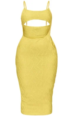 Crinkled Strappy Cut Out Waist Midi Dress-PrettyLittleThing New