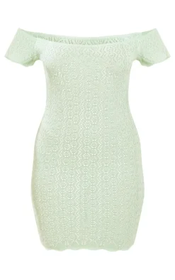 Crochet Cap Sleeve Mini Dress-PrettyLittleThing Sale