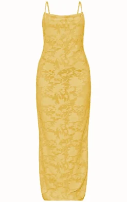 Floral Sheer Burnout Cowl Neck Strappy Maxi Dress-PrettyLittleThing Outlet