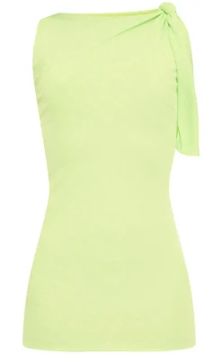 Onion Skin Knot Drape Bodycon Dress-PrettyLittleThing Outlet