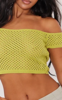 PrettyLittleThing Knitted Tops*Open Soft Knit Off The Shoulder Top
