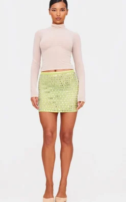 Premium Embellished Mini Skirt-PrettyLittleThing Online