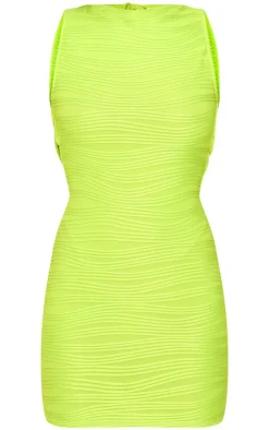 Ribbed Bandage Jersey Boat Neck Bodycon Dress-PrettyLittleThing