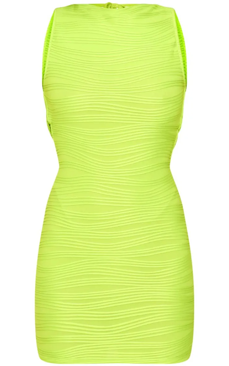 Ribbed Bandage Jersey Boat Neck Bodycon Dress-PrettyLittleThing