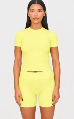 PrettyLittleThing Workout Tops*Sculpt Longline Short Sleeve Gym Top