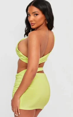 Slinky One Shoulder Cut Out Low Waist Bodycon Dress-PrettyLittleThing Clearance