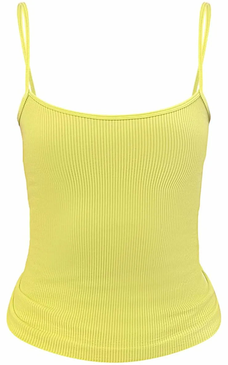 PrettyLittleThing Snatched*Snatched Rib Strappy Longline Top