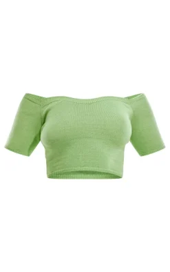 Sale PrettyLittleThing Soft Knit Mini Skirt Lime