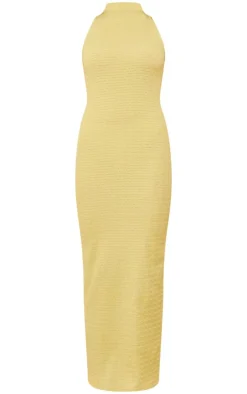 Textured High Neck Midaxi Dress-PrettyLittleThing Discount