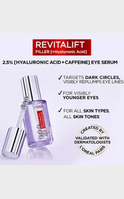 PrettyLittleThing Serums*L'oréal Paris 2.5% Hyaluronic Eye Serum Revitalift Filler Eye Serum 20Ml