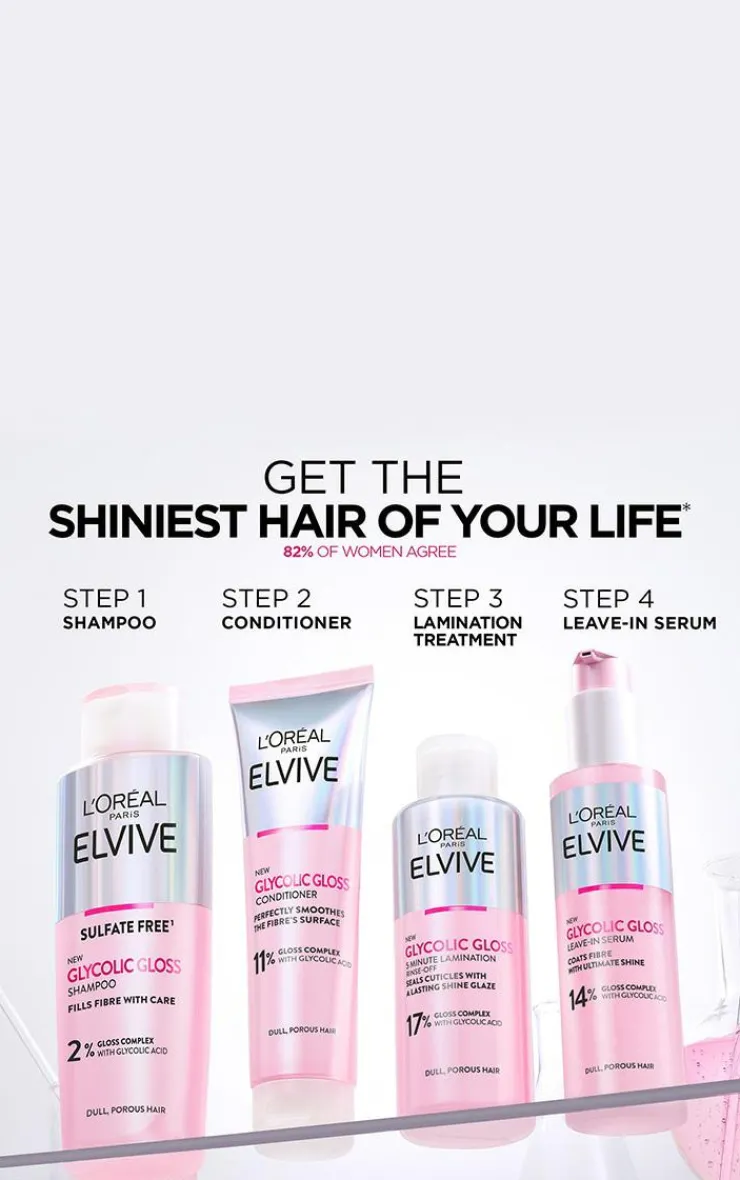 PrettyLittleThing Hair Care*L’Oréal Paris Elvive Glycolic Gloss 5 minute Lamination Treatment 200ml
