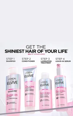 PrettyLittleThing Hair Care*L’Oréal Paris Elvive Glycolic Gloss Sulphate Free Shampoo Hair 200ml