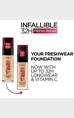 PrettyLittleThing Foundation*L'Oreal Paris Infallible 32H Fresh Wear Foundation 145 Vitamin C SPF 25