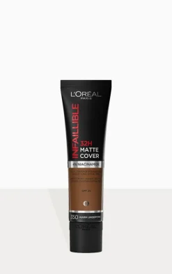 PrettyLittleThing Foundation*L'Oreal Paris Infallible 32H Matte Cover Liquid Foundation with 4% NiacinamideSPF 25, 30ml Shade