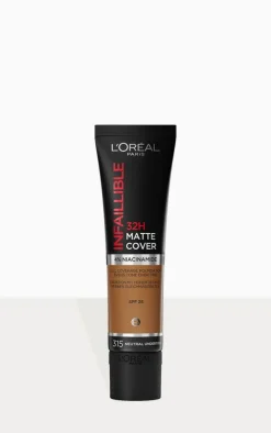 PrettyLittleThing Foundation*L'Oreal Paris Infallible 32H Matte Cover Liquid Foundation with 4% NiacinamideSPF 25 30ml Shade