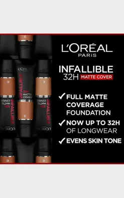 PrettyLittleThing Foundation*L'Oreal Paris Infallible 32H Matte Liquid Foundation with 4% Niacinamide SPF 25 Shade