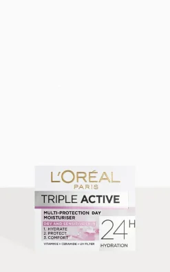 PrettyLittleThing Moisturizers*L'Oreal Paris Triple Active Day Moisturiser Dry and Sensitive Skin 50ml