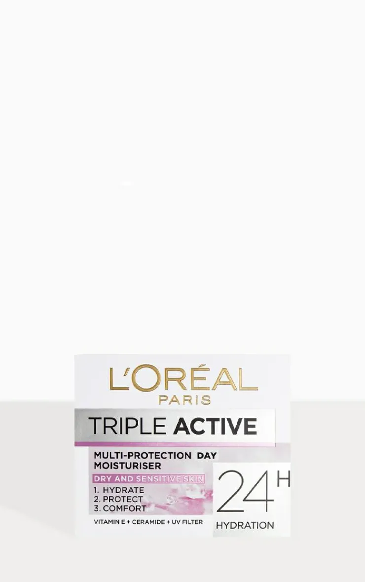 PrettyLittleThing Moisturizers*L'Oreal Paris Triple Active Day Moisturiser Dry and Sensitive Skin 50ml