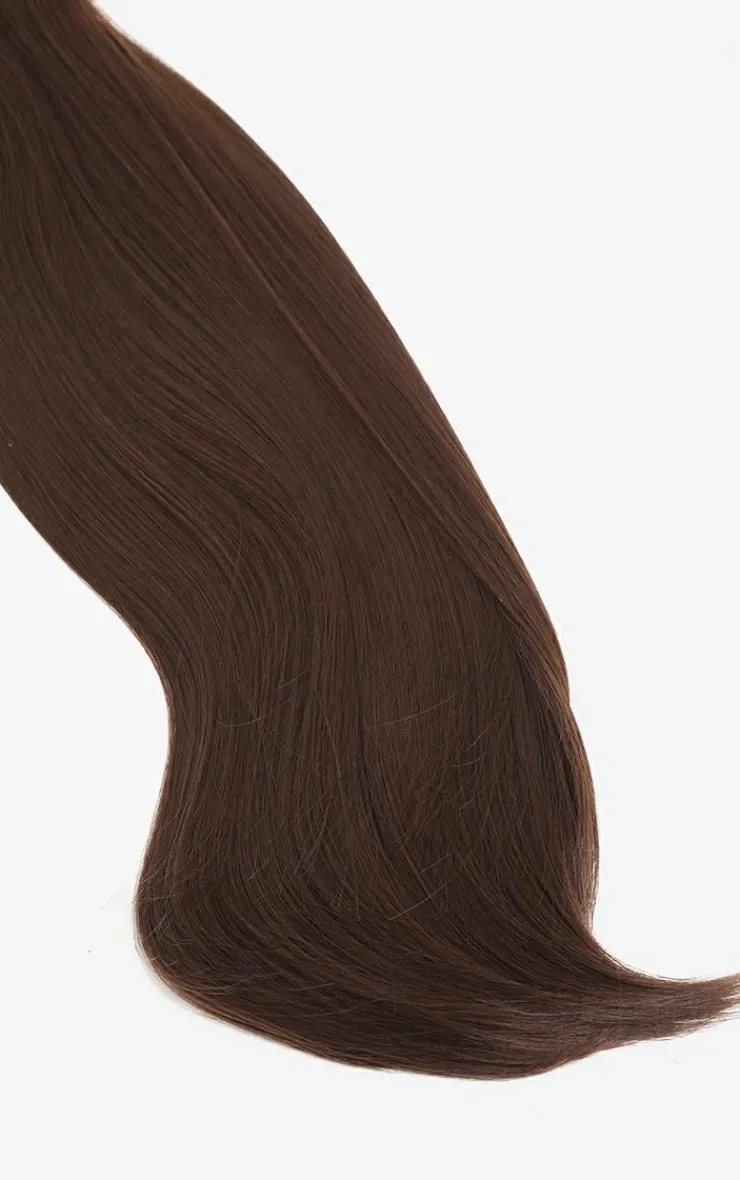 PrettyLittleThing Hair Extensions*LullaBellz 22" 5 Piece Straight Clip In Hair Extensions Choc Brown