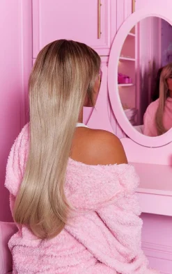 PrettyLittleThing Hair Extensions*Lullabellz 22" 5 Piece Super Thick Rooted Straight Clip In Hair Extensions