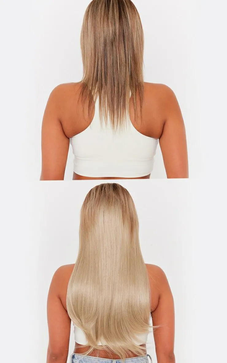 PrettyLittleThing Hair Extensions*Lullabellz 22" 5 Piece Super Thick Rooted Straight Clip In Hair Extensions