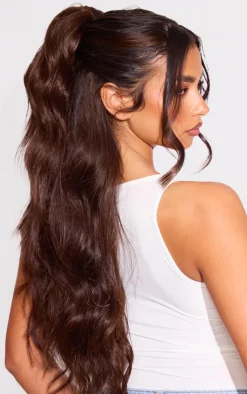 PrettyLittleThing Hair Extensions*Lullabellz Brushed Out Wave 16” Claw Clip Pony In