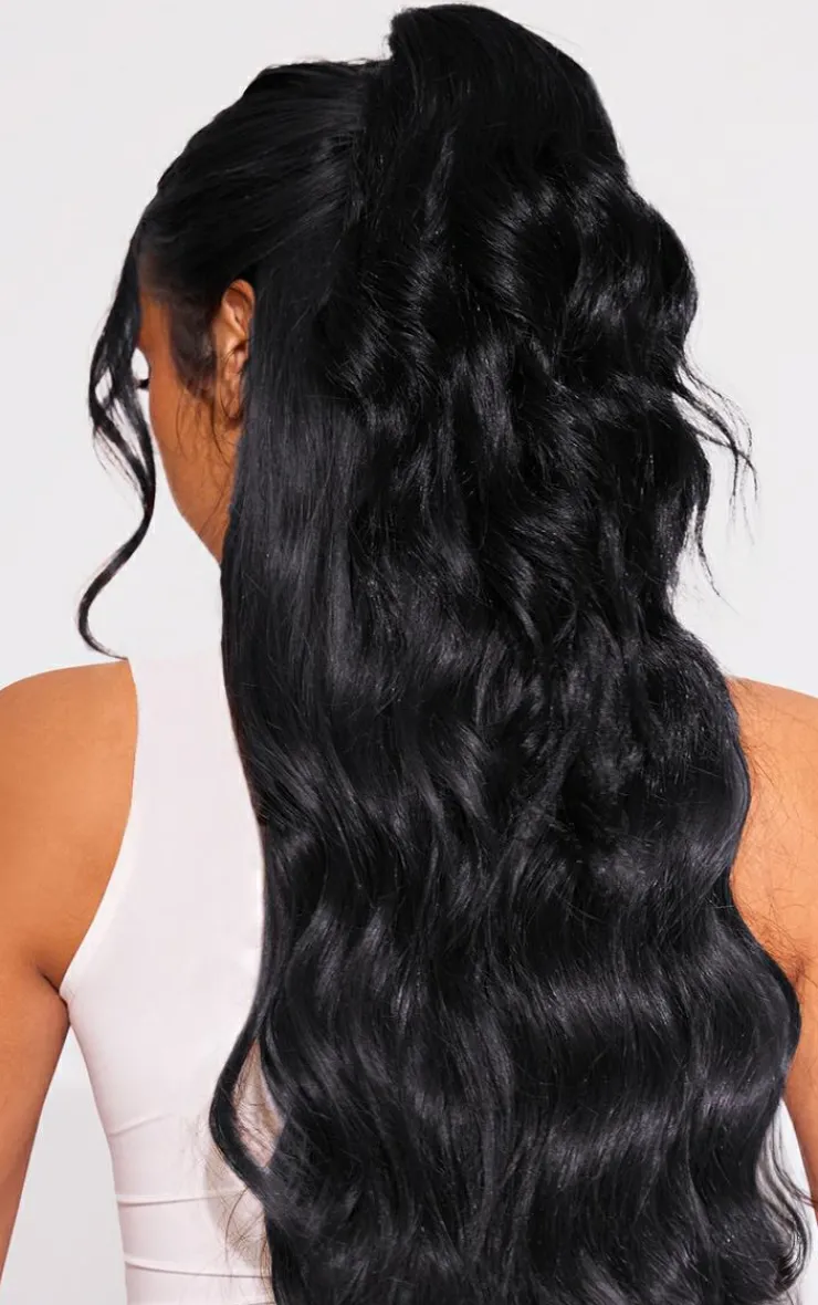 PrettyLittleThing Hair Extensions*Lullabellz Brushed Out Wave 16” Claw Clip Pony In