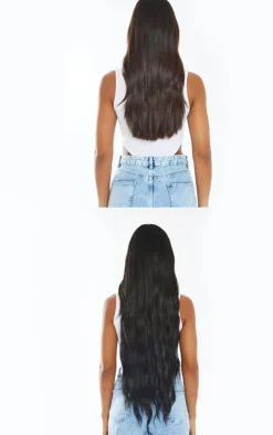 PrettyLittleThing Hair Extensions*Lullabellz Extra AF 34'' 5 Piece Natural Wavy Clip In Hair Extensions
