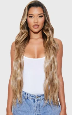 PrettyLittleThing Hair Extensions*Lullabellz Extra AF 34'' 5 Piece Natural Wavy Clip Ins