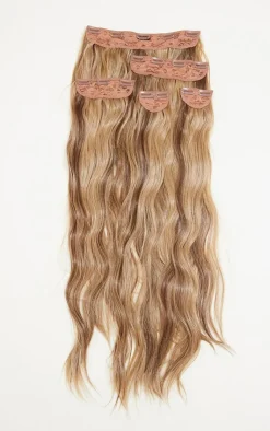 PrettyLittleThing Hair Extensions*Lullabellz Extra AF 34'' 5 Piece Natural Wavy Clip Ins