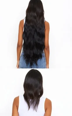 PrettyLittleThing Hair Extensions*Lullabellz Extra AF 34'' 5 Piece Natural Wavy Clip Ins