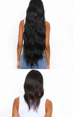 PrettyLittleThing Hair Extensions*Lullabellz Extra AF 34'' 5 Piece Natural Wavy Clip Ins