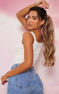 PrettyLittleThing Hair Extensions*Lullabellz Midi Grande Brushed Out Wave 22" Wraparound Pony
