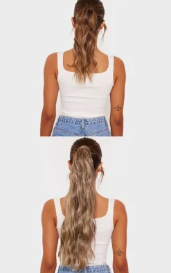 PrettyLittleThing Hair Extensions*Lullabellz Midi Grande Brushed Out Wave 22