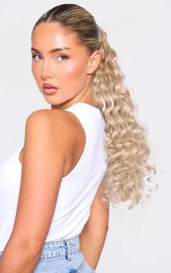 PrettyLittleThing Hair Extensions*Lullabellz Midi Grande Curly Corkscrew 20" Wraparound Pony Rooted