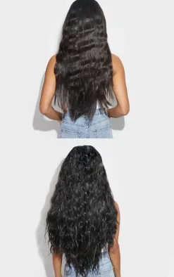 PrettyLittleThing Hair Extensions*LullaBellz Super Thick 26` 5 Piece Textured Wave Clip In Hair Extensions