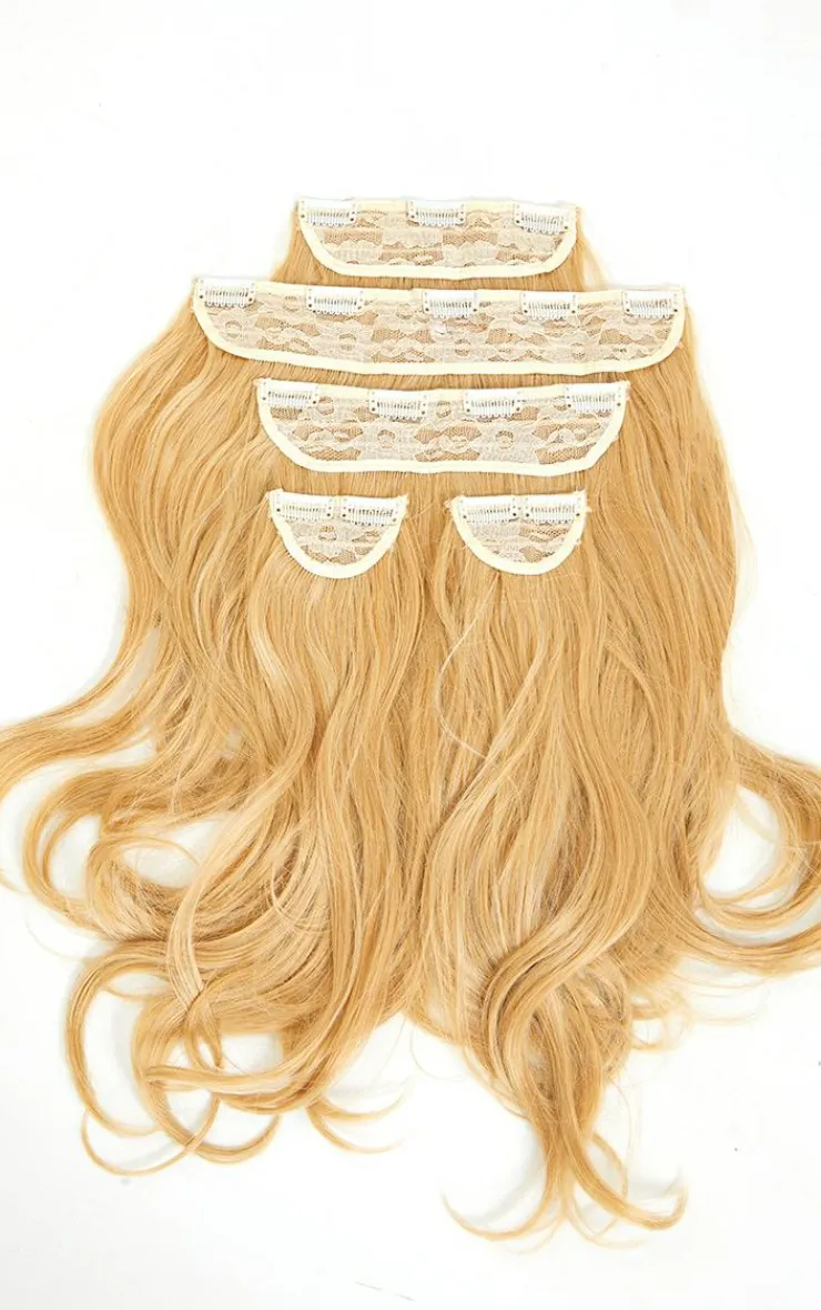 PrettyLittleThing Hair Extensions*LullaBellz Super Thick 22"5 Piece Blow Dry Wavy Clip In Hair Extensions