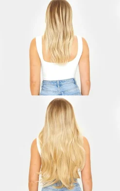 PrettyLittleThing Hair Extensions*LullaBellz Super Thick 22'5 Piece Straight Clip In Hair Extensions