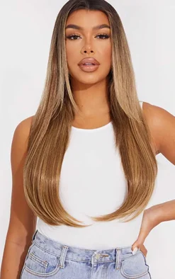 PrettyLittleThing Hair Extensions*LullaBellz Super Thick 22'5 Piece Straight Clip In Hair Extensions