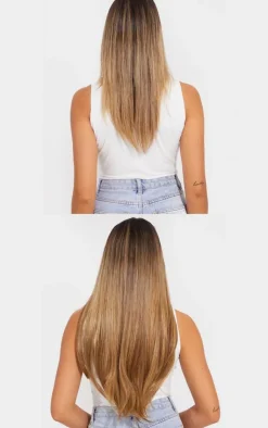 PrettyLittleThing Hair Extensions*LullaBellz Super Thick 22'5 Piece Straight Clip In Hair Extensions
