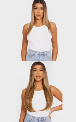 PrettyLittleThing Hair Extensions*LullaBellz Super Thick 22'5 Piece Straight Clip In Hair Extensions