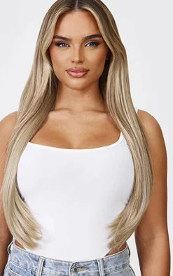 PrettyLittleThing Hair Extensions*Lullabellz Thick 24` 1 Piece Straight Clip In Hair Extensions