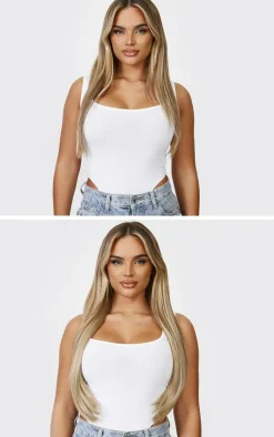 PrettyLittleThing Hair Extensions*Lullabellz Thick 24` 1 Piece Straight Clip In Hair Extensions