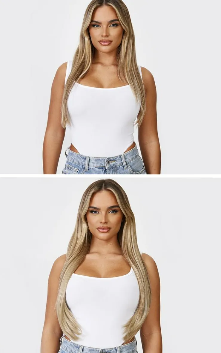 PrettyLittleThing Hair Extensions*Lullabellz Thick 24` 1 Piece Straight Clip In Hair Extensions