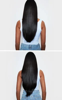 PrettyLittleThing Hair Extensions*Lullabellz Thick 24` 1 Piece Straight Clip In Hair Extensions Dark Brown