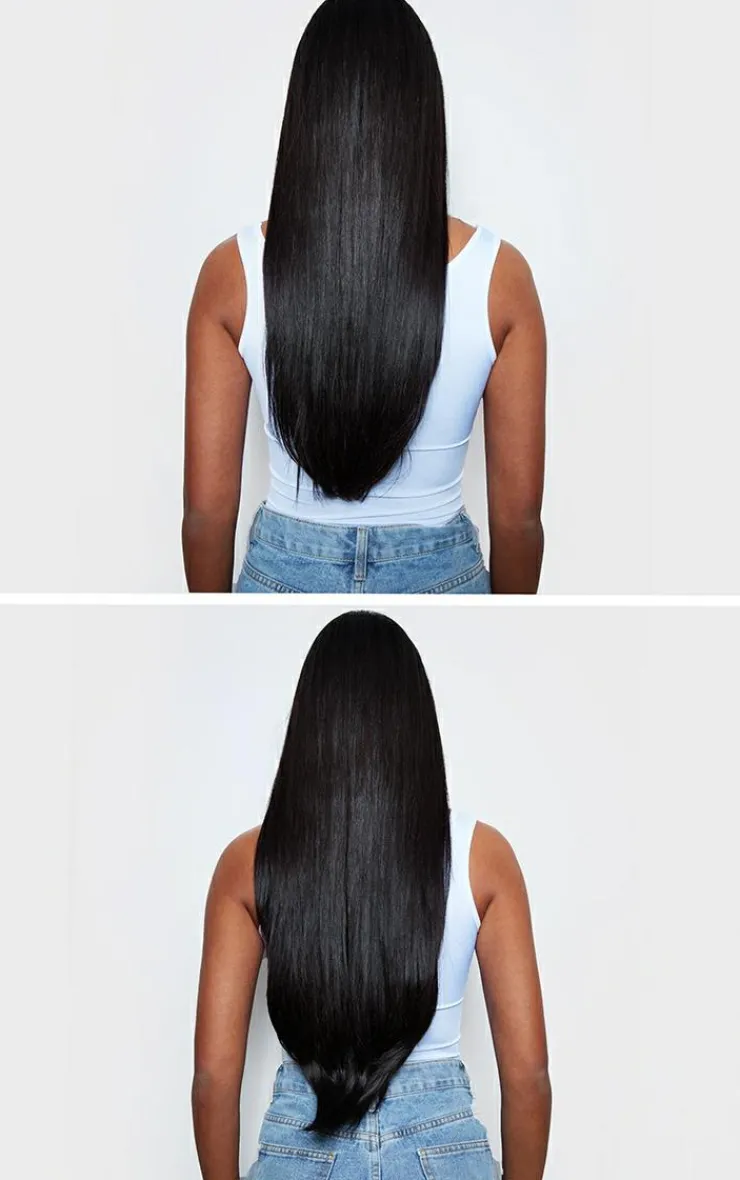 PrettyLittleThing Hair Extensions*Lullabellz Thick 24` 1 Piece Straight Clip In Hair Extensions Dark Brown