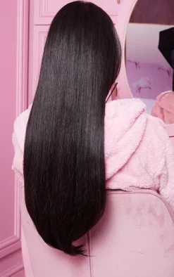 PrettyLittleThing Hair Extensions*Lullabellz Thick 24` 1 Piece Straight Clip In Hair Extensions Natural Black